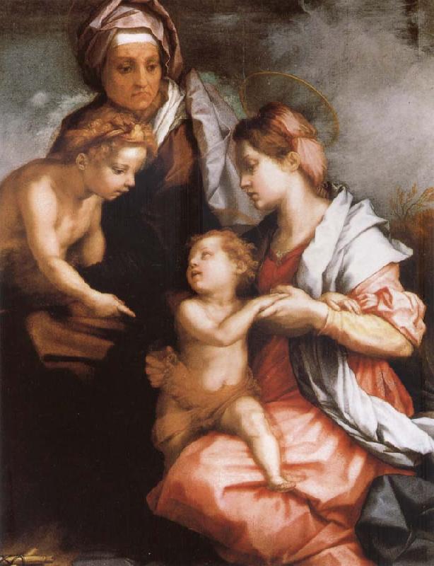 Andrea del Sarto The Madonna and the Nino, with Holy Isabel and the young one San Juan Germany oil painting art